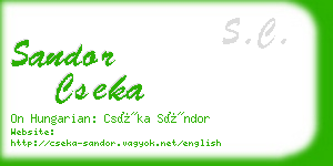 sandor cseka business card